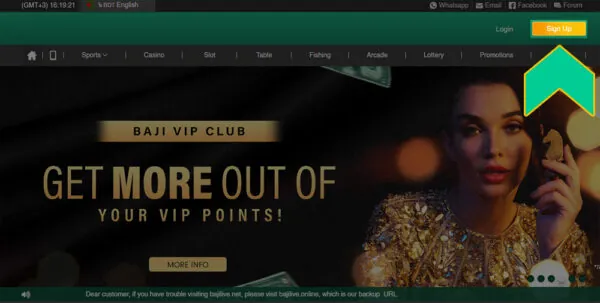 How to start playing at Baji999 online casino - about registration and authorization