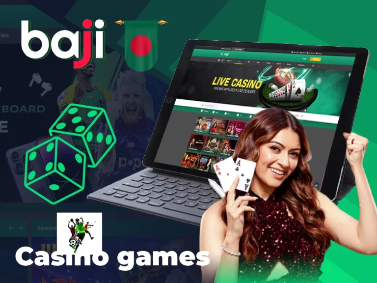 Collection of gambling games on Baji999 casino site - slots, 3D Games and others
